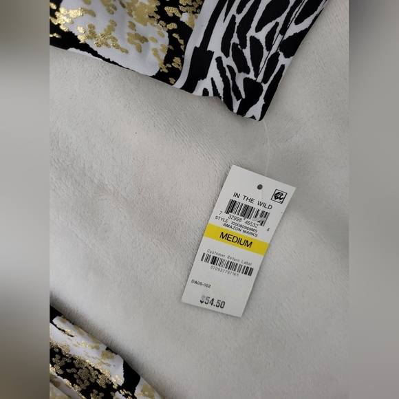 Women's Black and Gold Patterned Top - Picture 7 of 7